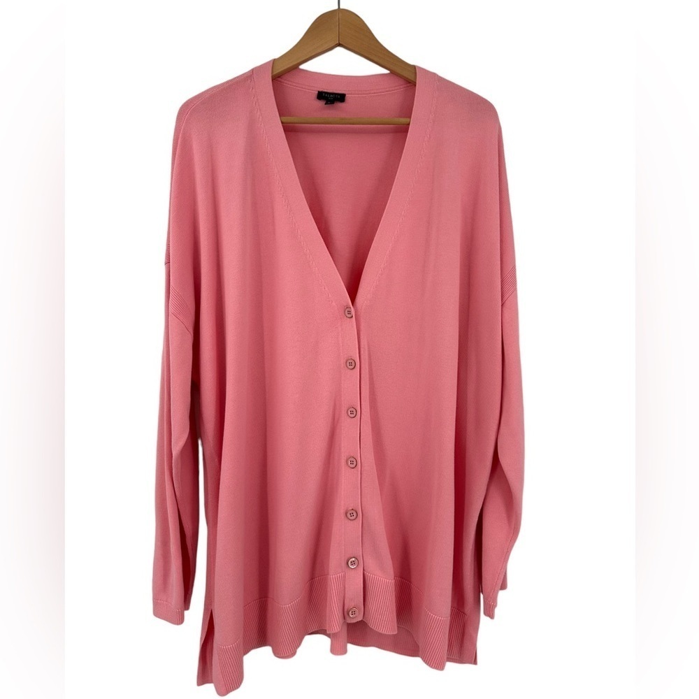 Talbots Women’s Pink Rayon & Cotton Blend Cardigan Size 3X Plus